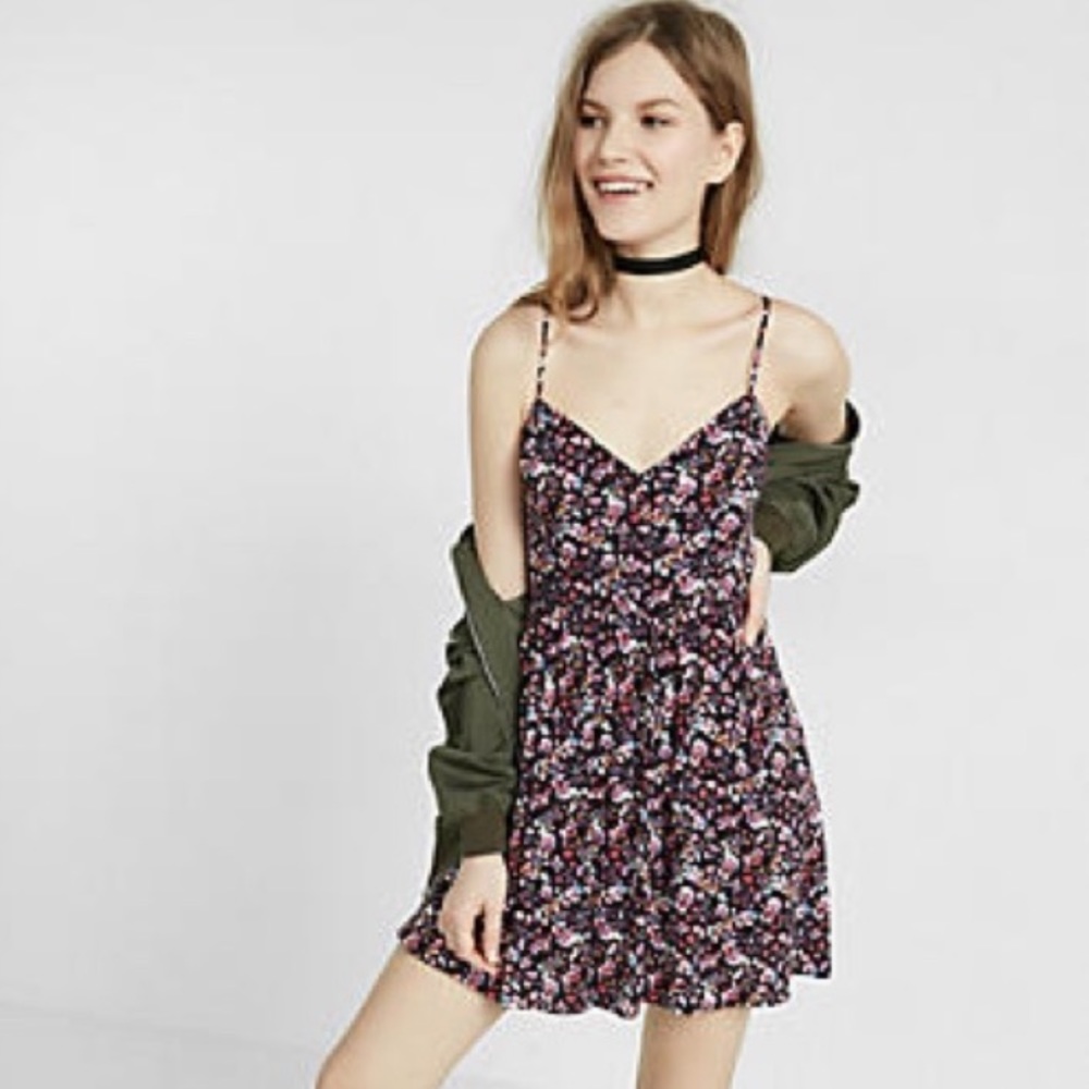 EUC Express Floral Summer Dress Size XS